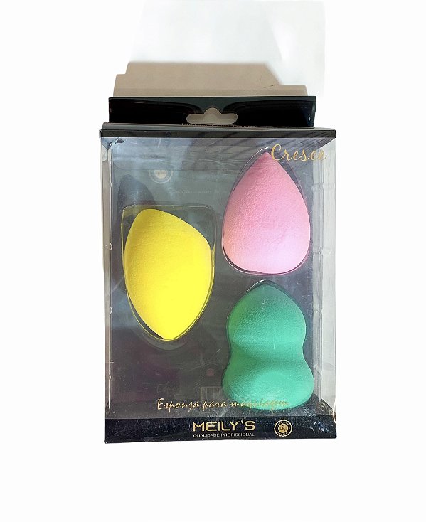 KIT DE ESPONJAS PARA MAQUIAGEM MEILY'S
