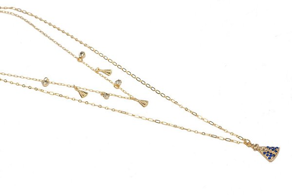 Colar Duplo Nossa Senhora - Dourado