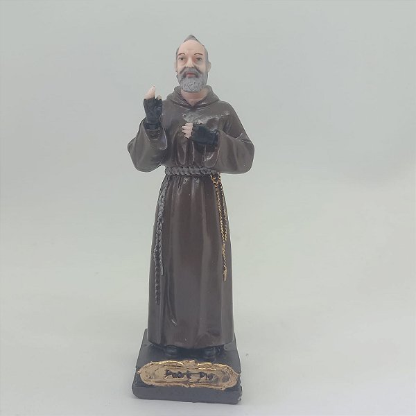 Imagem Padre Pio - 15Cm Em Resina