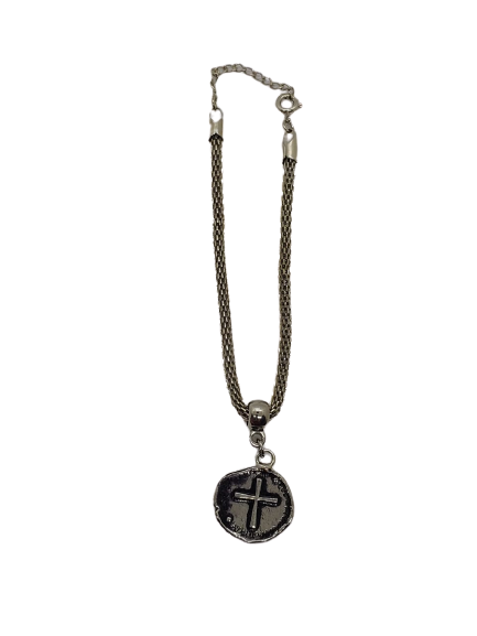 Pulseira Duas Medalhas - Niquel