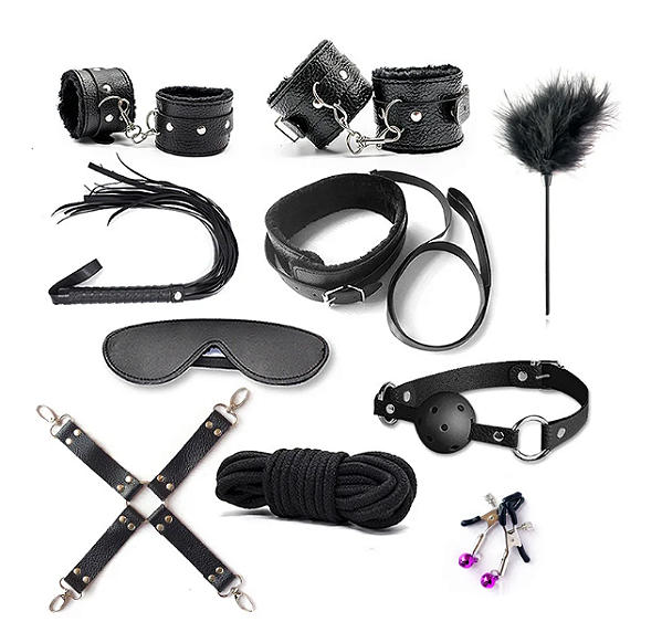 KIT SADO - COM 10 PEÇAS - PRETO