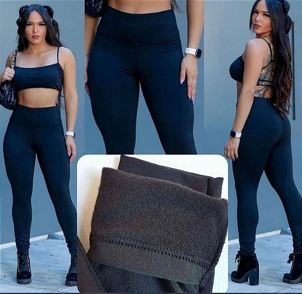 Calça Legging grossa flanelada