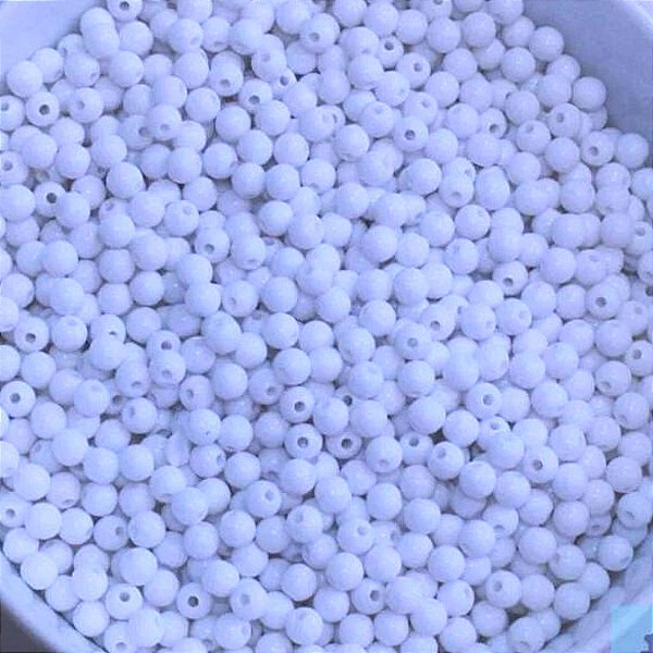 CONTA PLÁSTICO LEITOSA BRANCO 6MM 20G