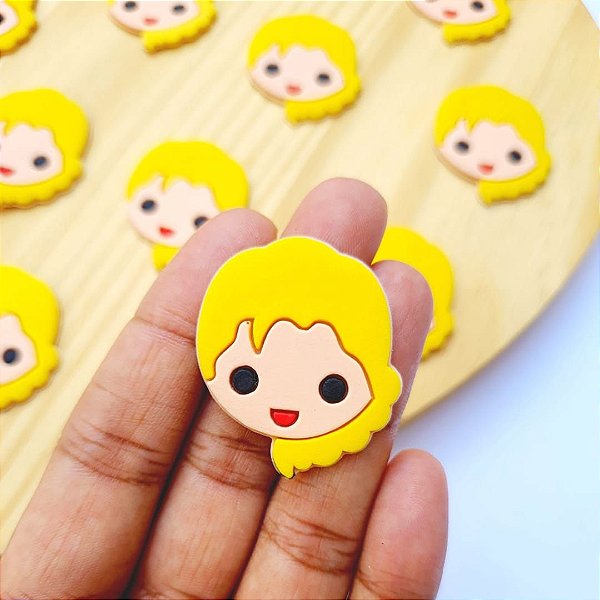 APLIQUE EMBORRACHADO PRINCESA ELSA  FROZEN  (4,0CM) - 2 UNIDADES