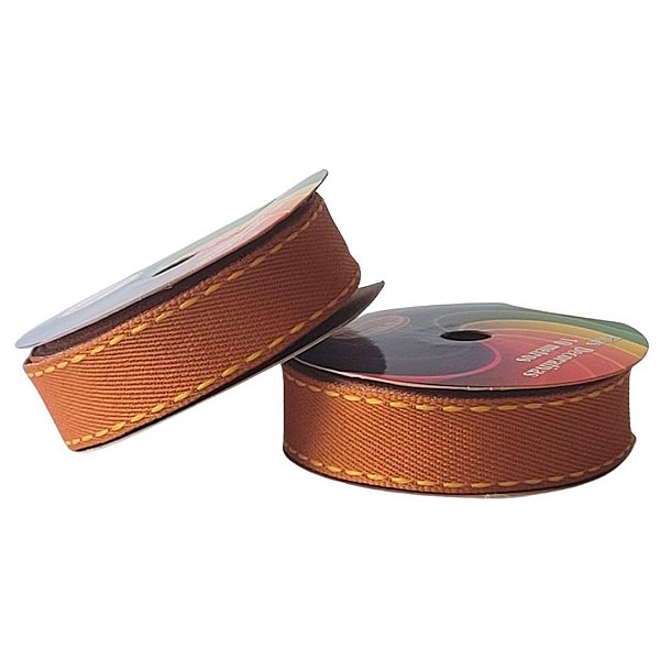 FITA SINIMBU PESPONTADA JEANS CARAMELO COR-18 (22MM) - 10 METROS