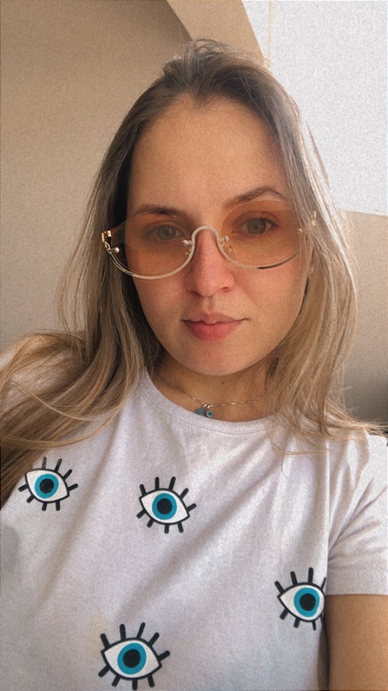 Óculos de sol Luna Metal Dourado e lente Amarela