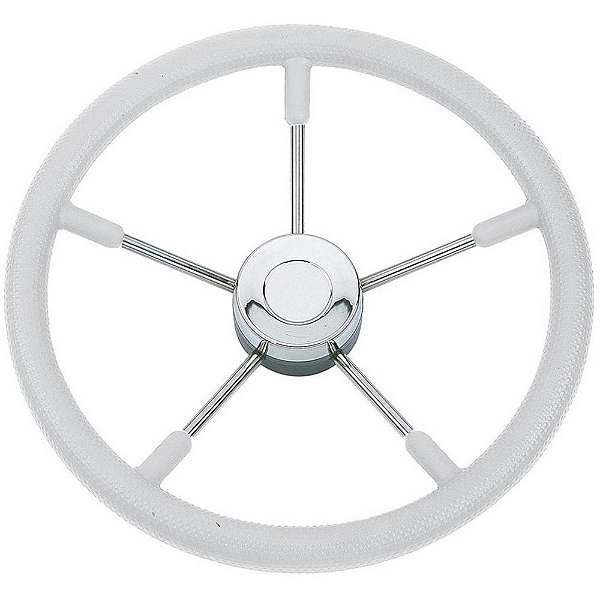 Volante Náutico Reforçado Em Aço Inox Anti Choque Lancha