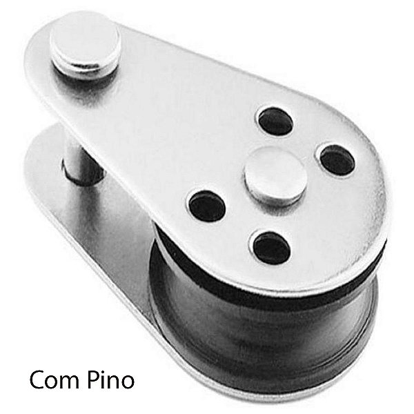 Polia Roldana Moitão Em Aço Inox Cabo 8 Mm Pesca Caiaque