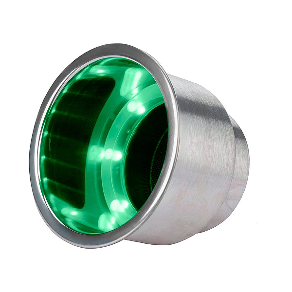 Porta Copos Iluminado de embutir led Verde Para Lancha 12V