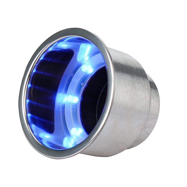 Porta Copos Iluminado de embutir led Azul Para Lancha 12V