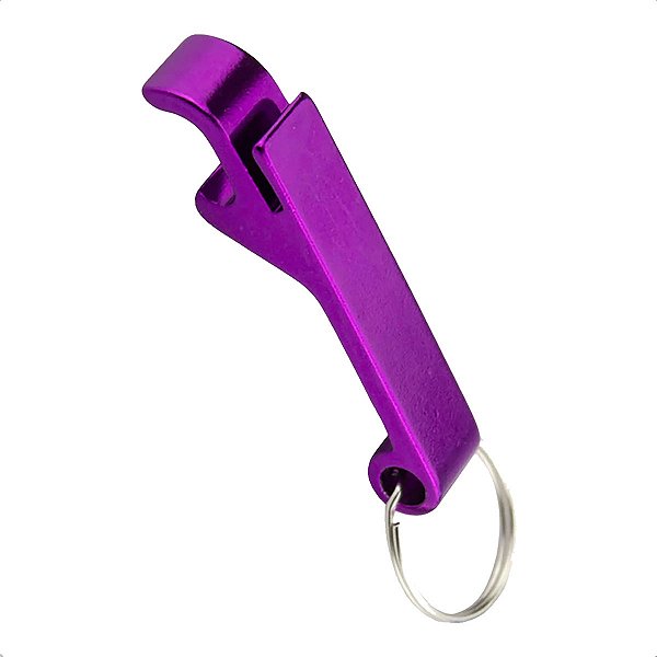 Abridor de Latas Garrafas Copos Chaveiro Roxo Para Brindes
