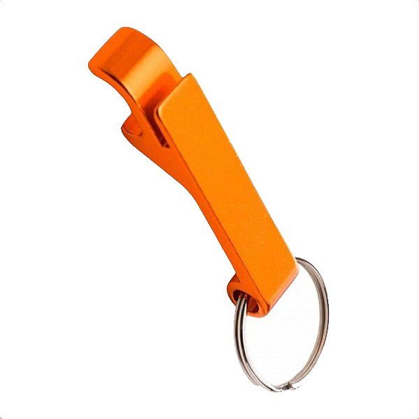 Abridor de Latas Garrafas Copos Chaveiro Laranja P/ Brindes