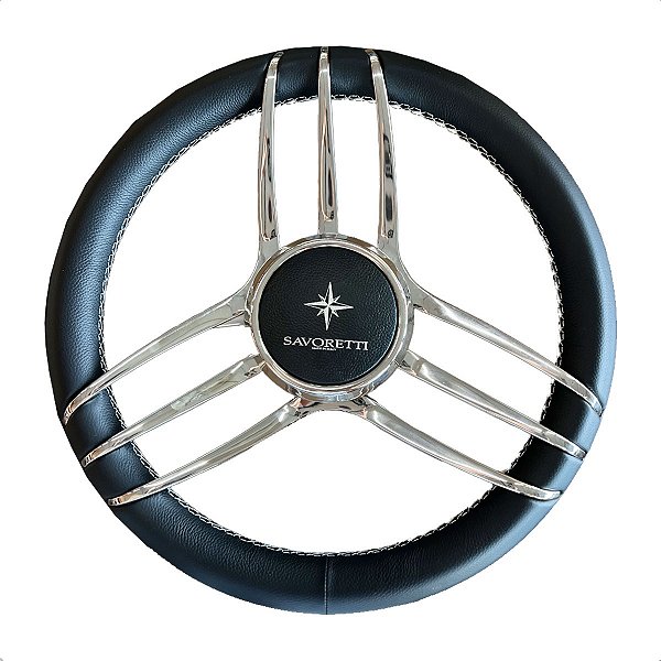Volante Nautico Savoretti Para Lanchas Barcos De Luxo Inox
