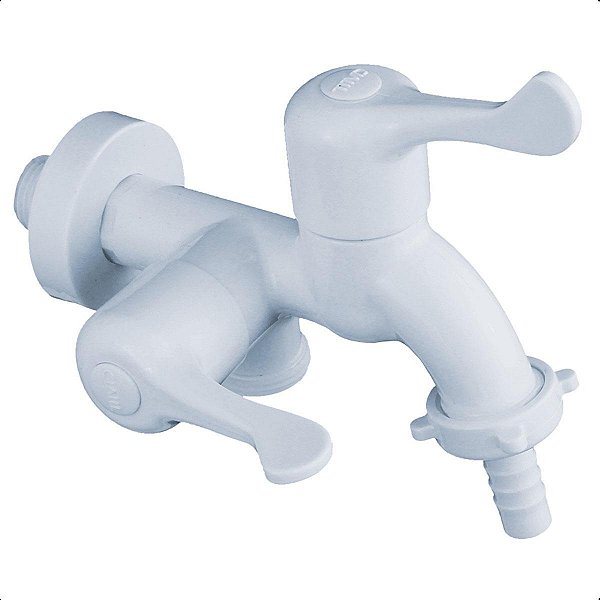 Torneira Para Maquina De Lavar Abs Branca Lavanderia Branca