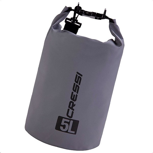 Saco Estanque Cressi Impermeável Bolsa 5L Prova D'água Cinza
