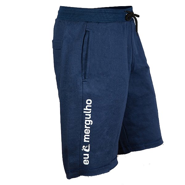 Bermuda de Moletom Cressi Namatee Casual Praia Pesca Azul M