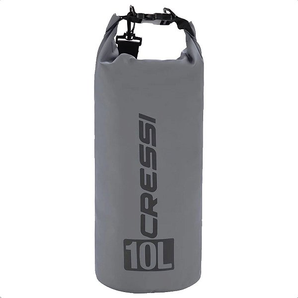 Saco Estanque Bolsa Impermeável Cressi Dry Bag Tek Cinza 10L
