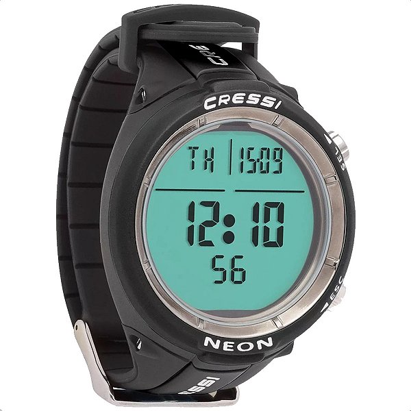 Computador de Mergulho Cressi Neon Relogio Preto Caça Sub