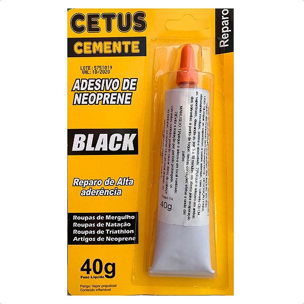 Cola de Neoprene Cetus Preto Para Caça sub Mergulho