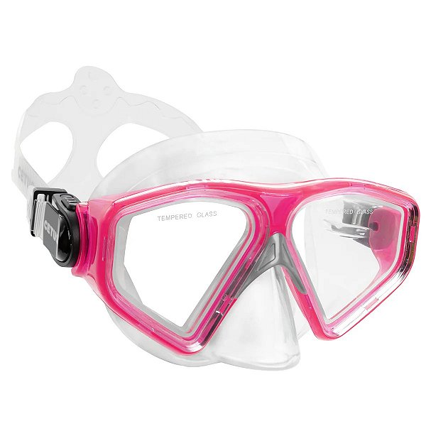 Máscara de Mergulho Cetus New Parma Fun Rosa Pesca Submarina