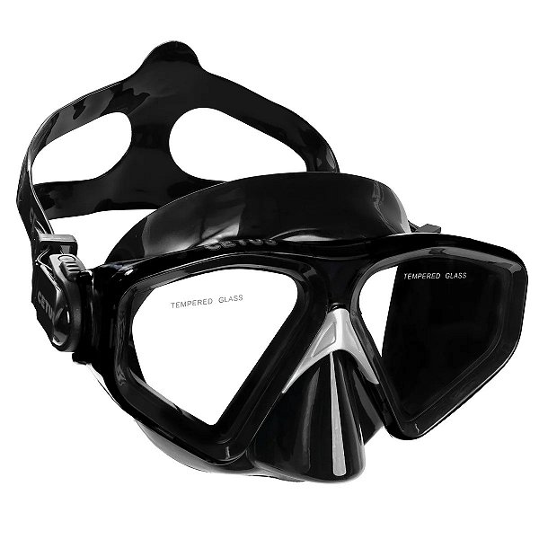 Máscara de Mergulho Cetus New Parma Fun Preto Pesca Caça Sub