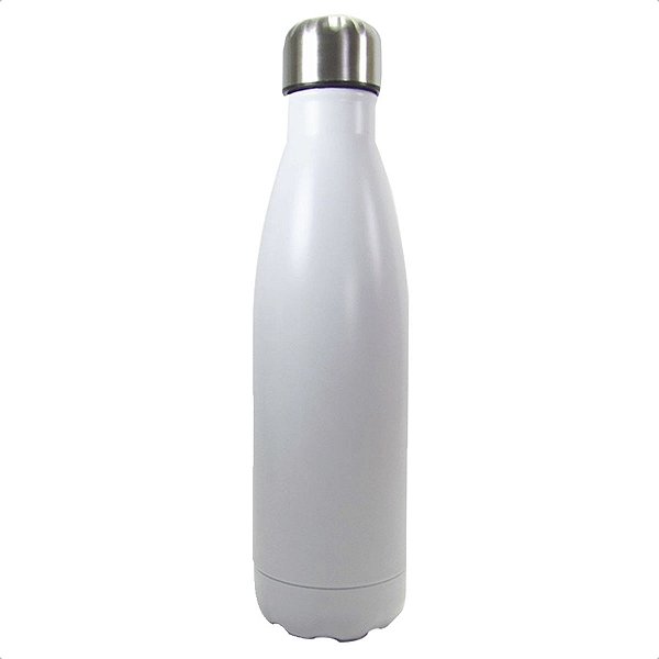 Garrafa Térmica Com Tampa Branca 500 Ml Para Academia Treino
