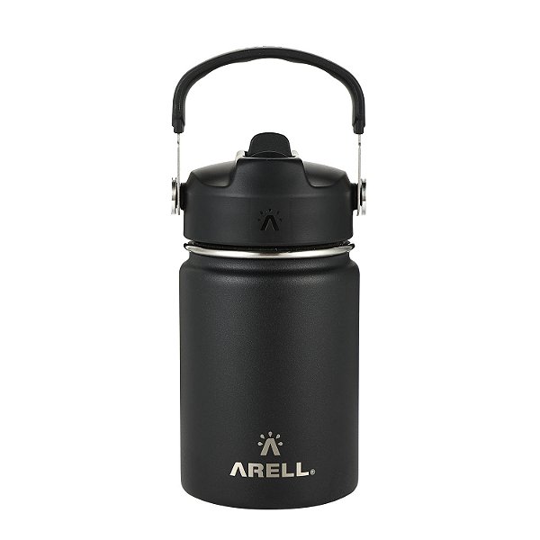 Garrafa Térmica Arell Inox Straw Portatil Esporte Com Alça