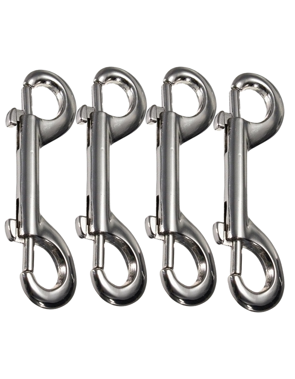 Mosquetão De Aço Inox Duplo Simétrico Engate Rápido Barco