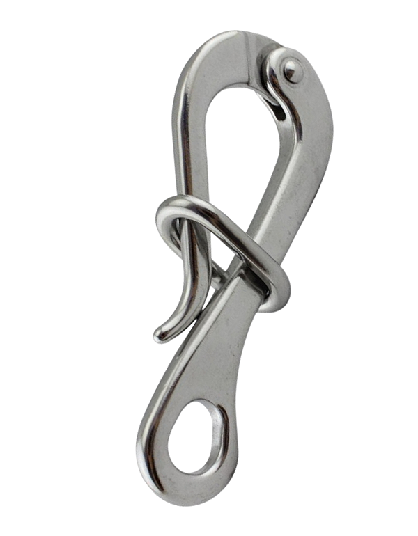 Mosquetão Pelicano Com Link Aço Inox Multiuso Pesca Fixaçao