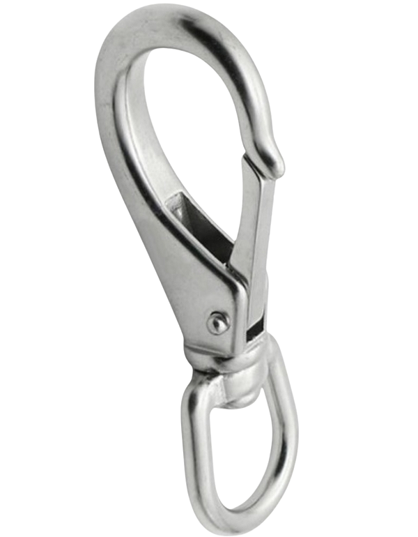 Mosquetão Engate Rápido Aço Inox Girador Destorcedor