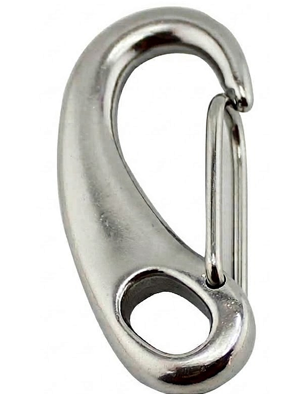 Mosquetão De Aço Inox Engate Rápido Para Chaveiro Com trava