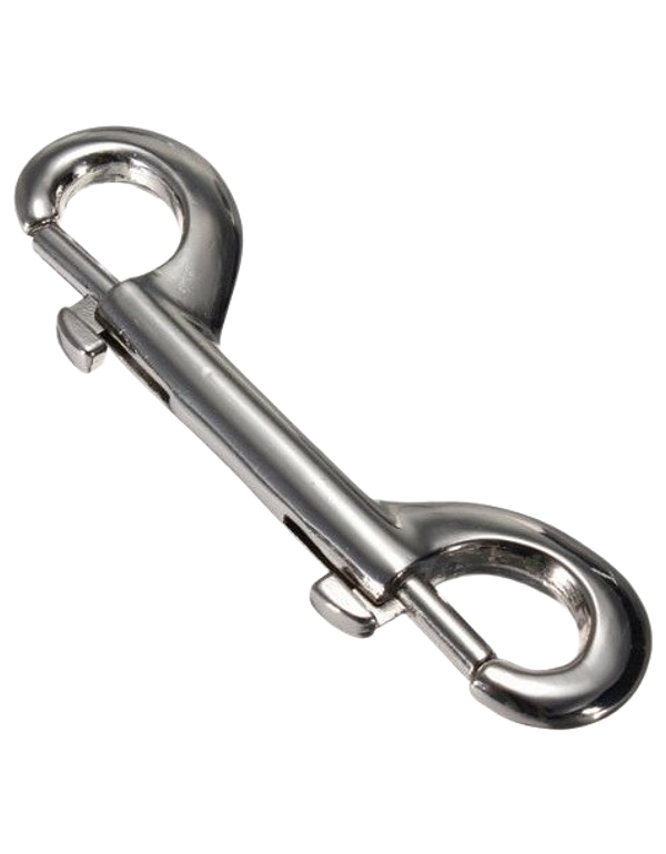 Mosquetão De Aço Inox Duplo Simétrico Engate Rápido Barco