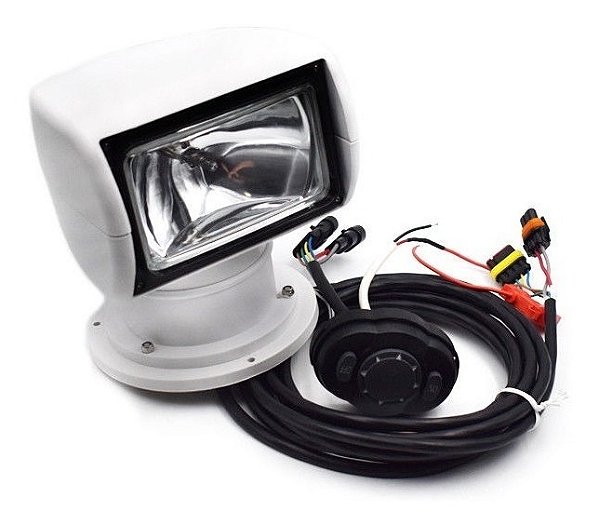 Farol De Busca Náutico Marinizado 12 e 24 Volts Para Lancha