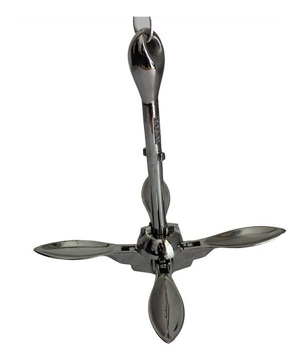 Âncora 1,5 Kg Em Aço Inox Para Barco Caiaque Jet Ski Lanchas