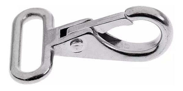 Mosquetão Em Aço Inox 5 Mm Para Capota Marítima Toldo Lancha