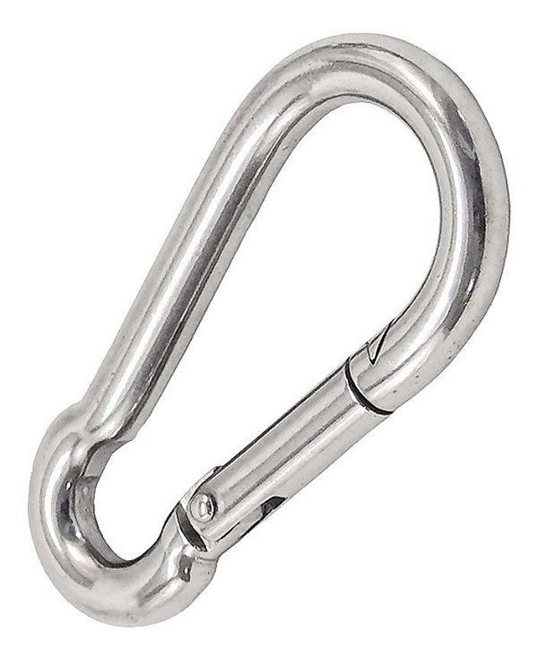 Mosquetão Em Aço Inox 7 Mm Engate Rápido Carga Max 80 Kg