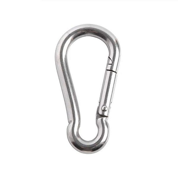 Mosquetão Em Aço Inox 9 Mm Engate Rápido Carga Max 150 Kg