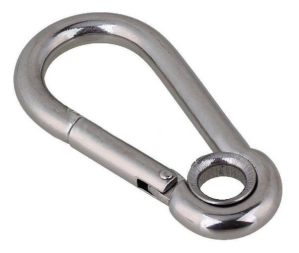 Mosquetão Em Aço Inox 10 Mm Trava Rápida Carga Max 150Kg