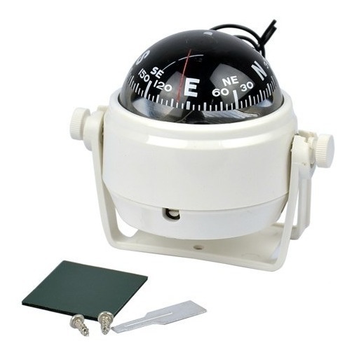 Bussola Náutica De Sobrepor Em Led Para Lancha Barco Caiaque