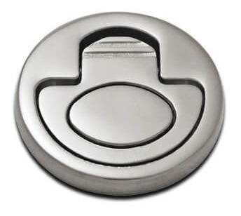 Puxador Redondo Em Aço Inox 51 Mm Para Lancha Barco Portas