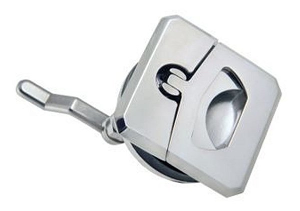 Puxador Quadrado Em Aço Inox 180 Graus Sem Chave Para Tampas