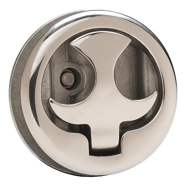 Puxador Redondo Fechadura Em Aço Inox 60 Mm Luxo Sem Chave