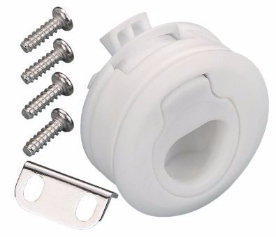 Puxador Redondo Em Nylon Para Móveis Portas 6 Cm De Embutir