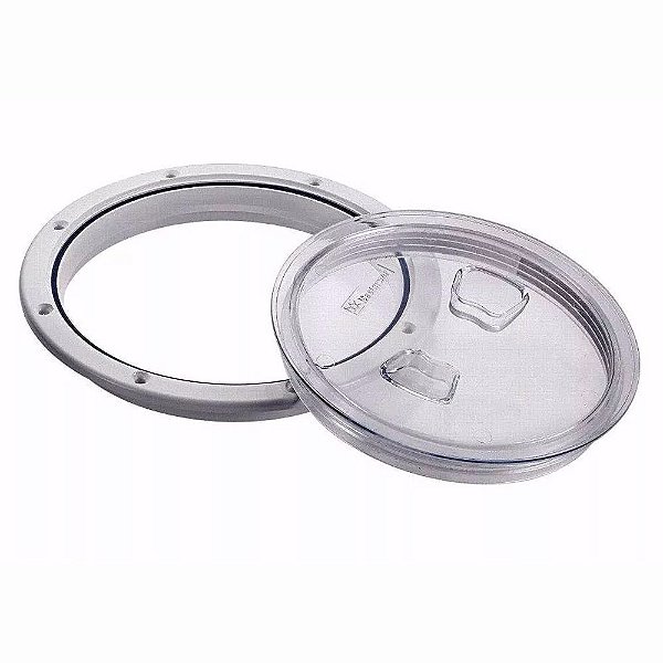 Tampa De Inspeção Náutica 4 Pol Fumê Caiaque Barco Lancha