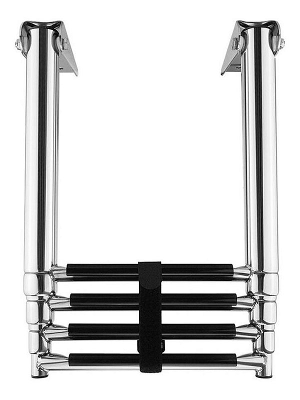 Escada Em Aço Inox Telescópica 4 Degraus Para Lancha Luxo