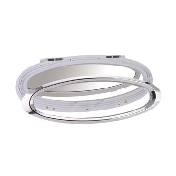 Gaiuta Vigia Escotilha Náutica Elíptica E Tela 5X18 Pol Fumê