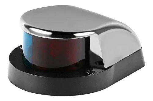 Luz De Navegação Bicolor De Proa Em Aço Inox 12V Bb E Be