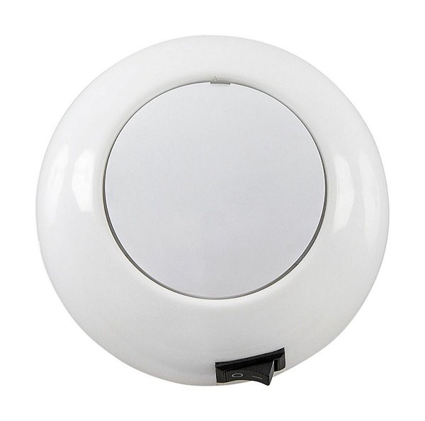 Luminária De Embutir Plafon Lente Branca Leitosa De 65 Mm