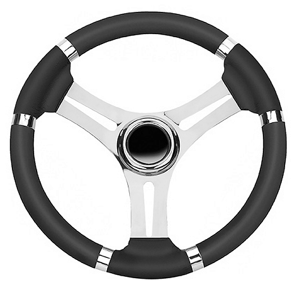 Volante Náutico Luxo Em Aço Inox Lancha Focker Phantom