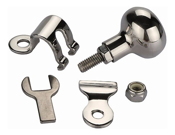 Knob Bola Adaptador Para Volante Em Aço Inox Lancha Fishing